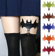 Personality exaggerated Halloween Christmas legs bat wings leather garter socks clip leg ring