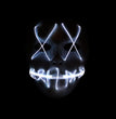 Halloween Horror Slit Mouth And Crosseye LED Plastic Glowing Mask
