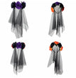 Halloween Headband Rose Flower Black Veil Witch
