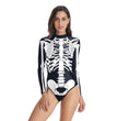 Halloween Water Park Human Body Tissue 3D Digital Printing Long-sleeved Tight Swimsuit