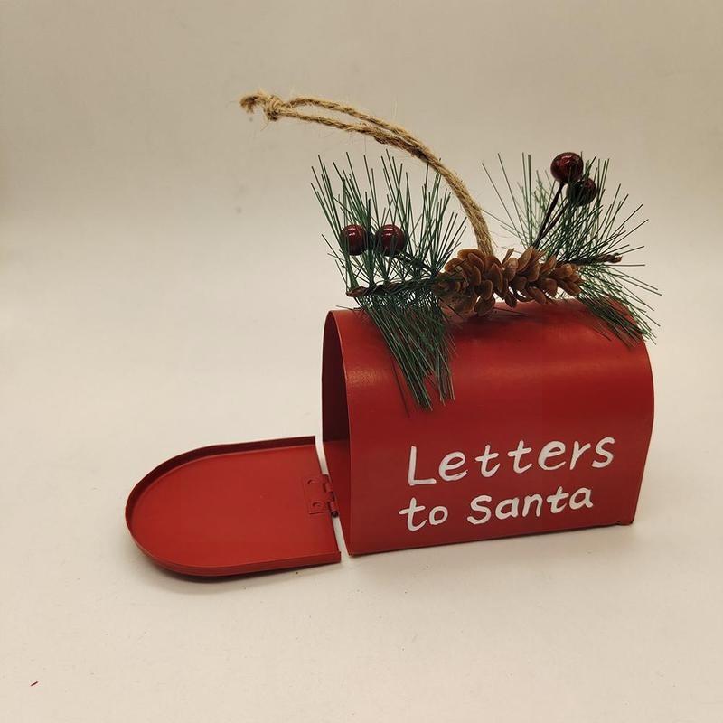 Christmas Wrought Iron Mailbox Decoration Christmas Tree Pendant