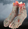 1 Pair Chopped Human Parts Scary Bloody Feet Halloween Party Decorations Prop Black Feet