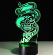 3D LED Color Night Light Changing Lamp Halloween Skull  Light Acrylic 3D Hologram Illusion Desk Lamp For Kids Gift Dropship