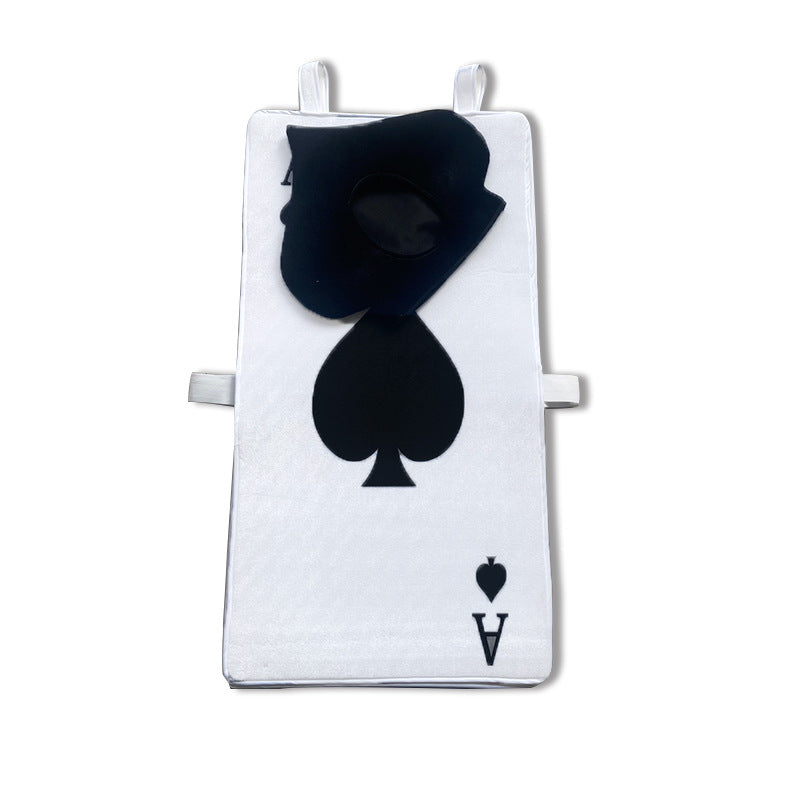 Poker Spades A Suit Halloween Black Hat Clothes Suit