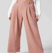 Women's Solid Color Casual Suit Pants With Real Pockets