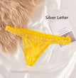 Women's Lace Transparent Rhinestone Letter Shorts