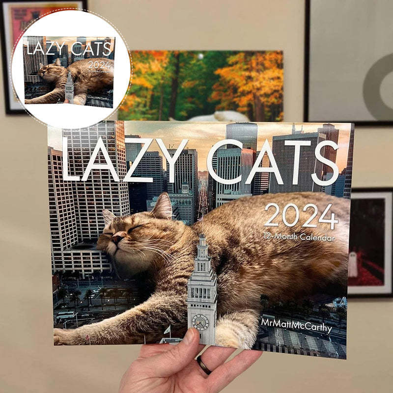 Cat Paper Calendar Interesting 2024