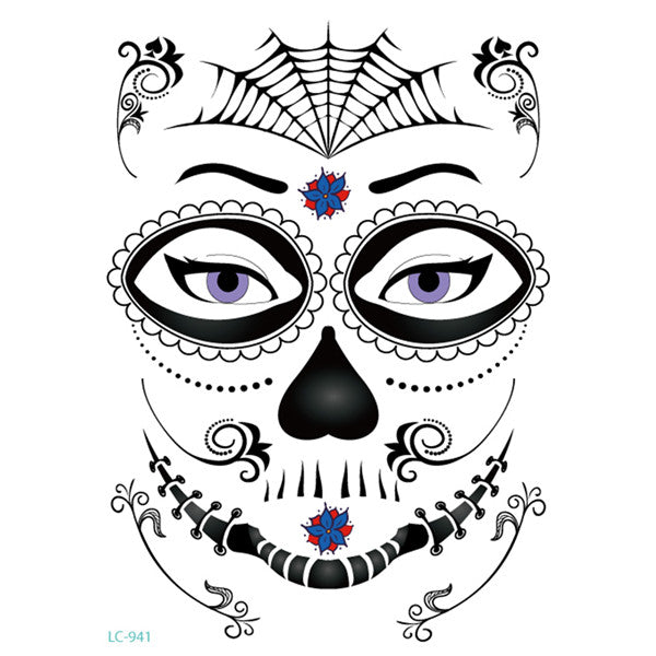 Halloween face sticker tattoo sticker