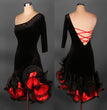 Costumes Competition Suit Velvet Latin Dance Dress