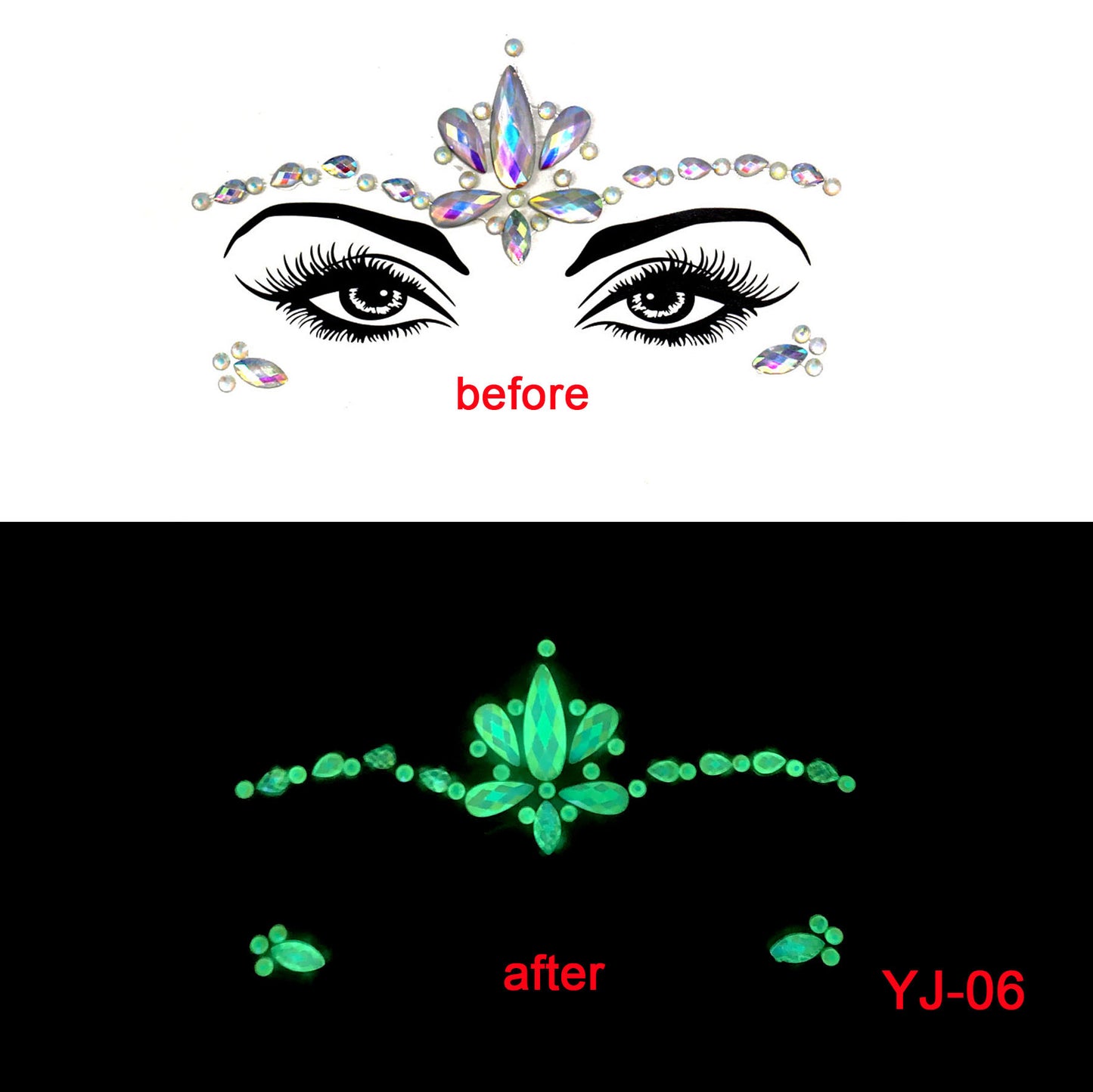Halloween Ghost Face Crystal Diamond Sticker Diamond Luminous