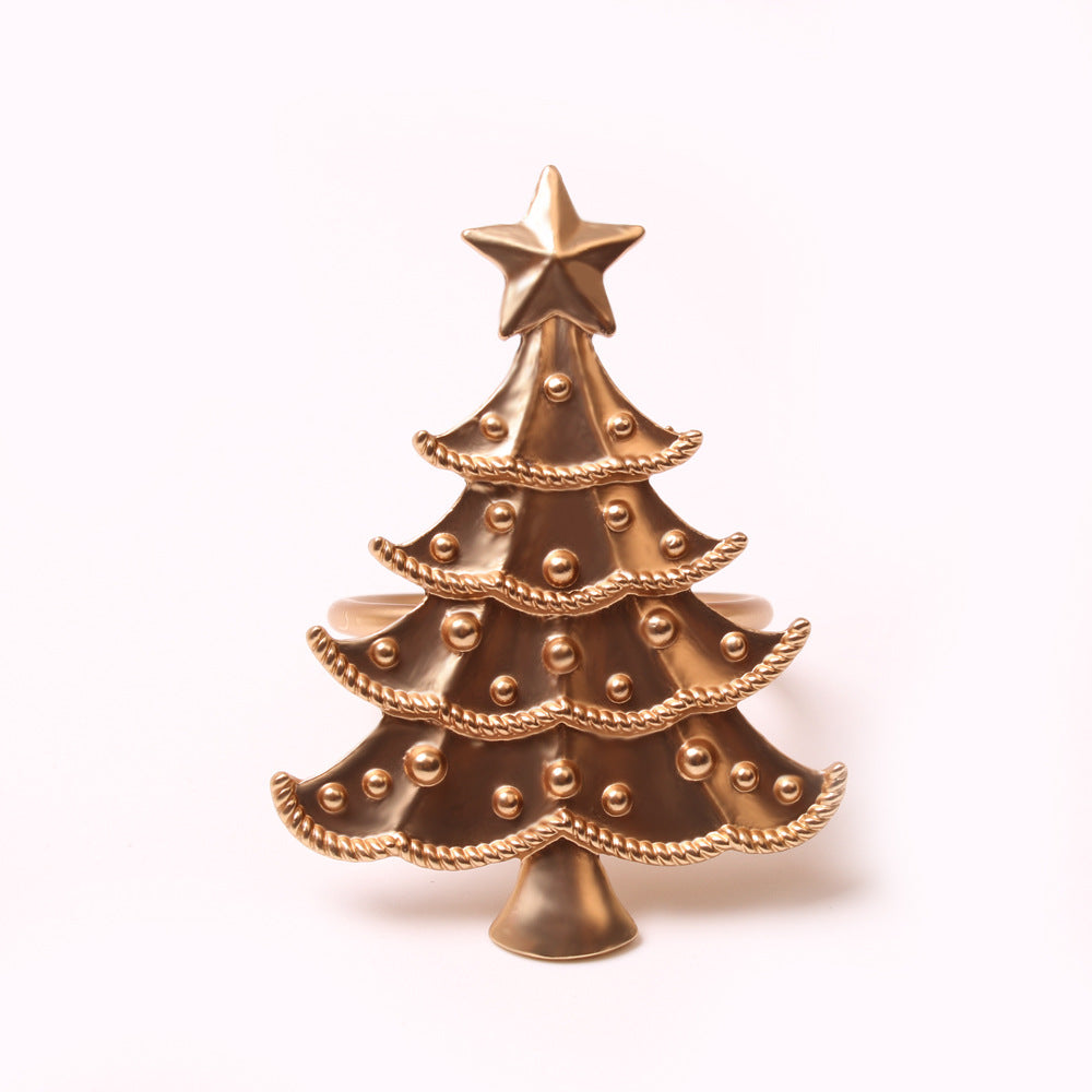 Christmas Elk Wreath Christmas Tree Bells Snowflake Napkin Ring