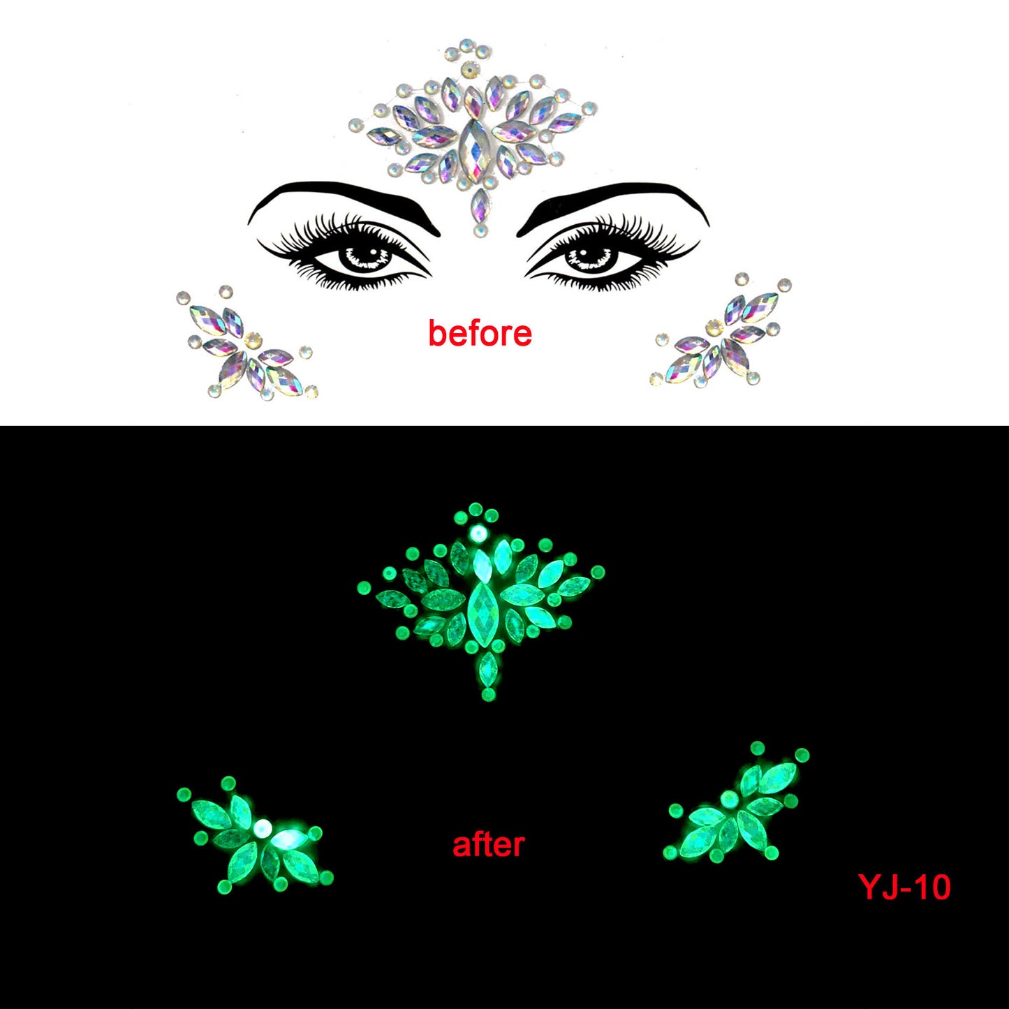 Halloween Ghost Face Crystal Diamond Sticker Diamond Luminous