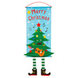 Christmas decorations Christmas couplets curtains Christmas banners pull flags Christmas curtains hanging flags window pendants