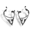 Punk Fairy Ear Cuff Earring Dark Elf Ear Clip No Piercing Earrings For Women Gothic Jewelry Silver Color Halloween Earcuff Party