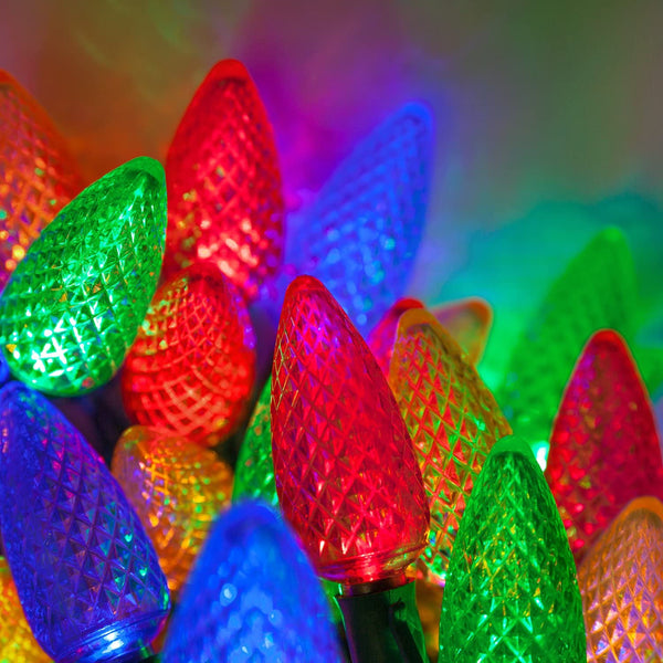 25 C9 Multicolor LED Christmas Lights, 17 ft