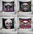 Skull Halloween digital print tapestry hung tablecloth beach towel