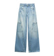 Women's Fashion Denim Straight-leg Trousers