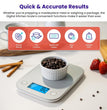 Food Kitchen Scale, Digital Weight Grams and Oz for Cooking, Baking, Meal Prep, and Diet, Medium, Gray