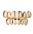 Gold-plated teeth hip-hop braces Glossy gold braces singer hipsters braces Halloween