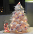 Christmas Ornament Desktop Small Tree Christmas Tree Pink Feather Decoration Tree
