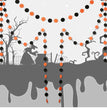 Long Black Orange Disc Halloween Paper Garland Pendant Pendant