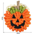 Halloween Autumn Pumpkin Wreath Front Door Hanging Pendant Artificial