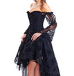 Halloween Christmas Style Court Corset Lace Off-shoulder Shaper Top Half-length Skirt Two-piece Suit