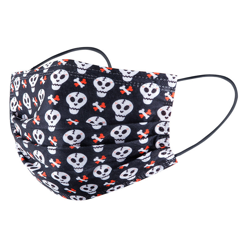 Halloween Print With 3-layer Meltblown Disposable Mask