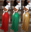 Casual Bronzing Wide-leg Pants Women's Trousers