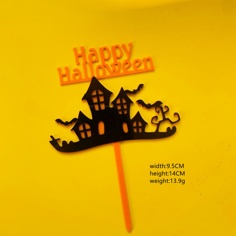 New Halloween Acrylic Cake Insert Card