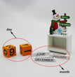 Christmas wooden calendar ornaments