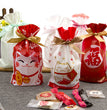 Christmas old man tree drawstring bag