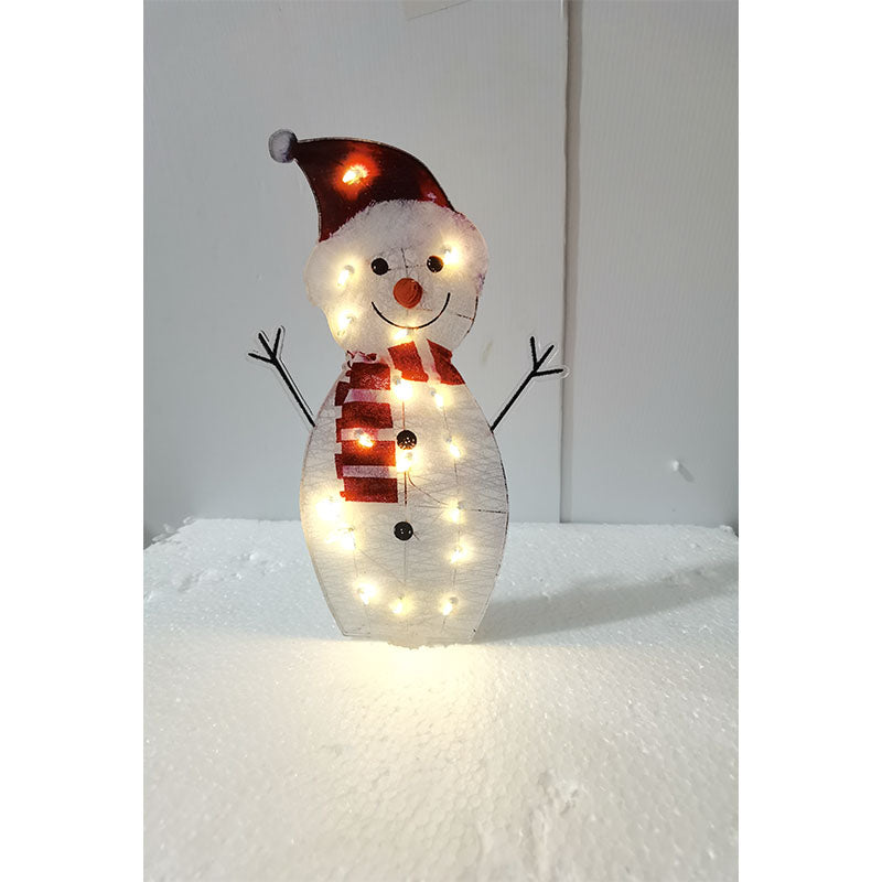 Christmas Scene Decoration With LED Lights Christmas Snowman Ornaments