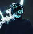 Halloween Scary One-Eyed Pirate Mask Cosplay Led Mask Adult Glowing Mask EL Wire Light Up For Halloween Festival Party Bar