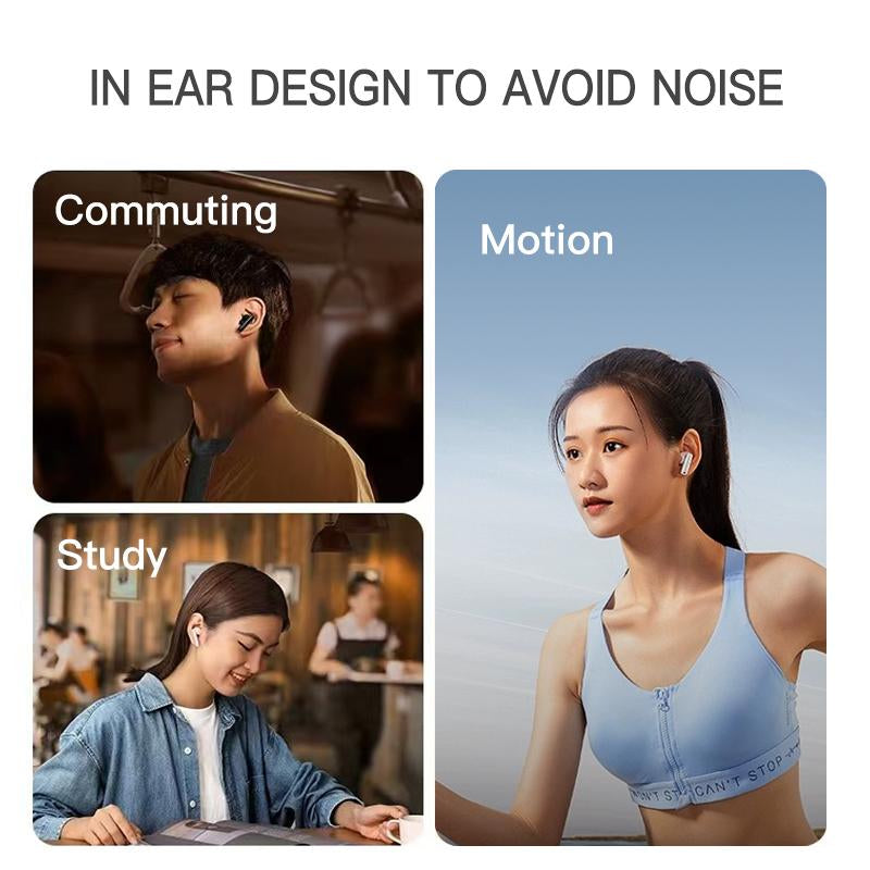 KRUNCHE Bluetooth Headphones Wireless Earbuds with Wireless Charging Wireless Headphones for Smart Phone Laptop Computer Sports