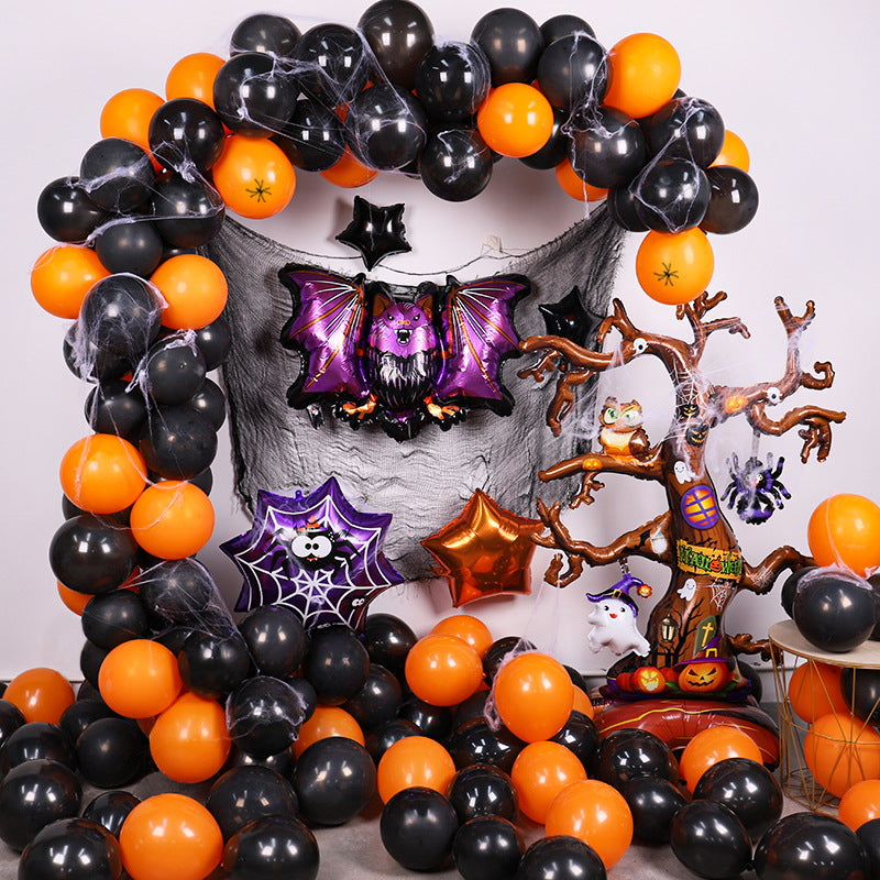 Halloween Balloon Chain Set Spider Skull