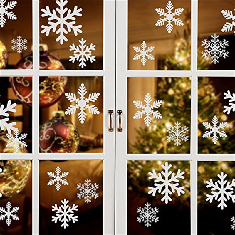 Christmas snowflake electrostatic stickers