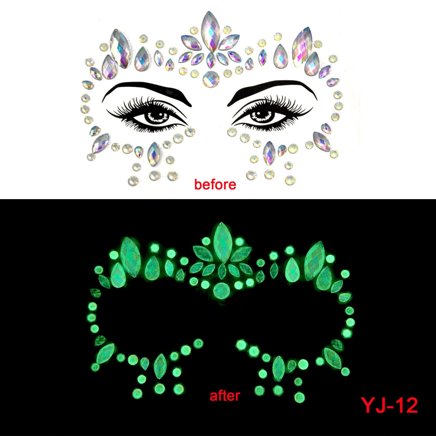 Halloween Ghost Face Crystal Diamond Sticker Diamond Luminous