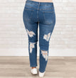 Women's Summer Plus Size Worn Fashion Jeans Women