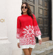 Christmas Acrylic Woolen Skirt Women's Cage Sleeve Loose Dress