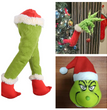 Green prosthetic leg Christmas tree decoration