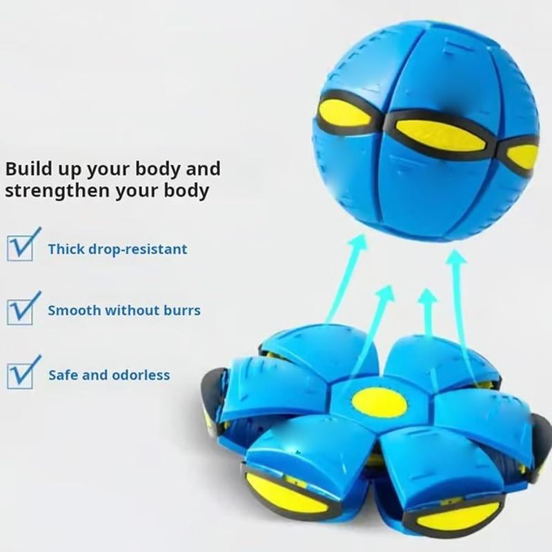 Magic Flying Meta Ball Shape Shifting Bouncy Toy for Kids Outdoor Family Fun with Kinetic Lighting and Strong Elasticity in Green Pink Blue Red