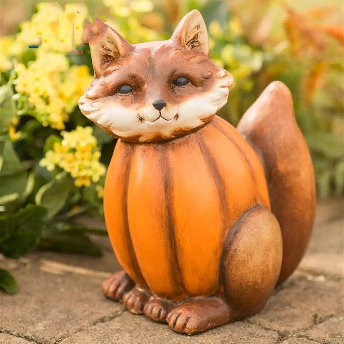 Halloween Animal Avatar Pumpkin Body Statue Resin Crafts Home Garden Study Decoration