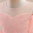 Girls' Lace Stitching Umbrella Princess Dress