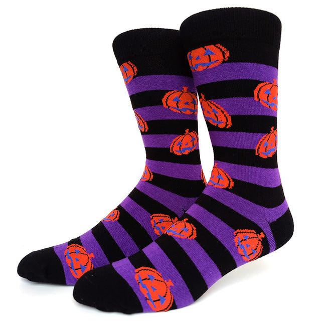 NEW Halloween Socks Pumpkin Bat Human Skeleton