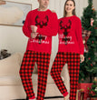 Christmas Family Matching Pajamas Set Christmas Holiday PJs Elk Top Pants Set Pajamas For Family Mom Dad Kids Baby