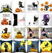 Halloween new pumpkin black cat pillowcase