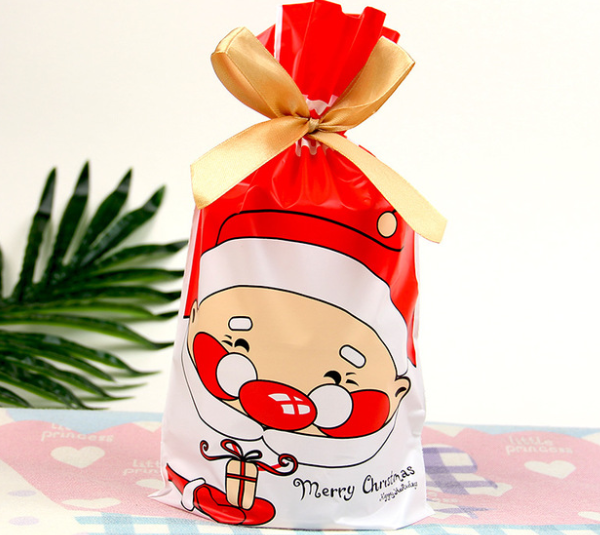 Christmas old man tree drawstring bag