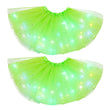 Magical & Luminous  LED Princess Halloween Tutu Skirt Sequins Shiny Skirt