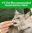 Feline Veterinarian-Recommended Adult Natural Dental Cat Treats, Tempting Tuna Flavor, 9.75 Oz. Tub